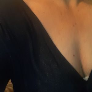 Size XL blue wrap blouse